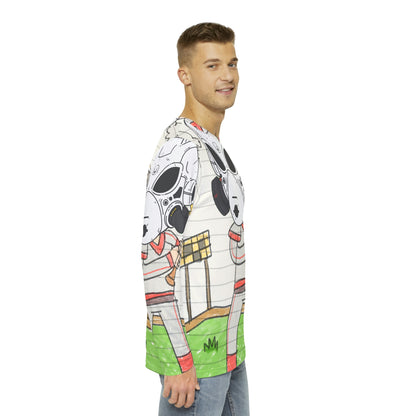 Baseball Robot Space Alien LOL Visitor Ball Game Sport Men's Long Sleeve AOP Shirt