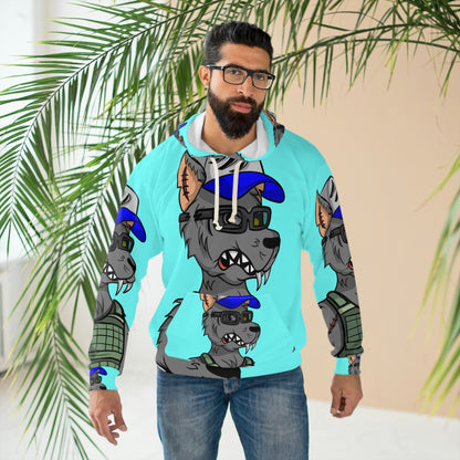 Chaleco del ejército Hombre lobo Cyborg Wolf AOP Sudadera con capucha unisex 