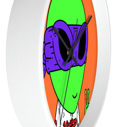 Purple Ninja Peace Visitor Jersey Alien Wall clock