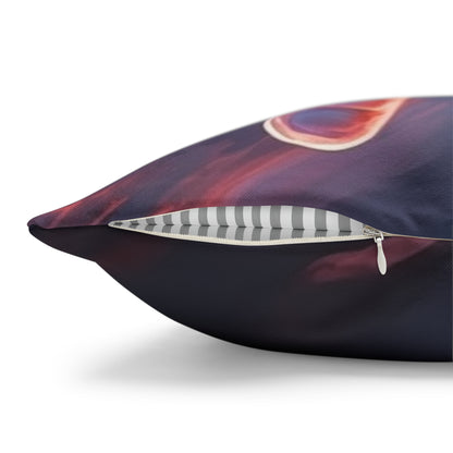 Astronaut Outer Space - Galaxy Starfield Art Spun Polyester Square Pillow Case