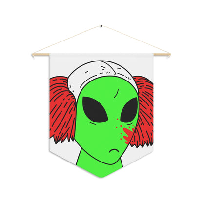 Alien Sad Clown Visitor Pennant