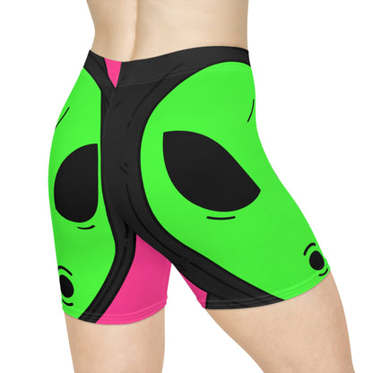 Anonymous Anon Alien Visitor Women's Biker Shorts (AOP)