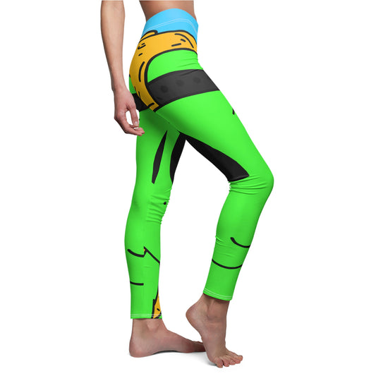 Backpacker Alien Visitor Round Women's Cut & Sew Casual Leggings