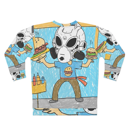 Burger Machine Robot Chef Cook Visitante LOL Alien AOP Sudadera unisex 