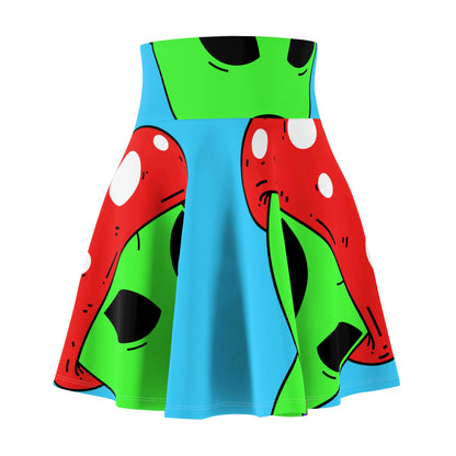 Healthy Sport Jersey Mushroom Alien Women's Skater Skirt