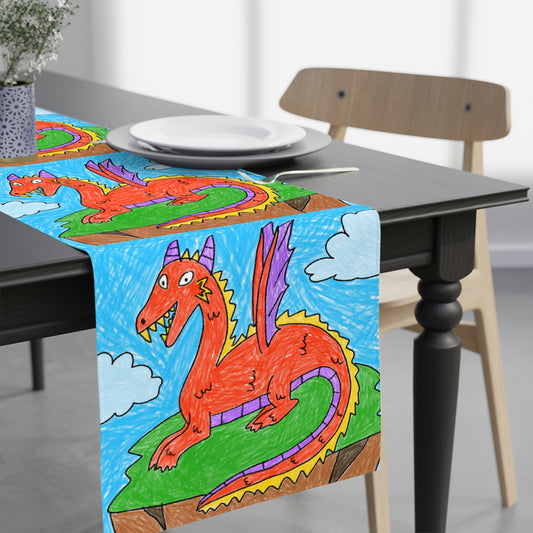 Fierce Dragon Medieval Table Runner