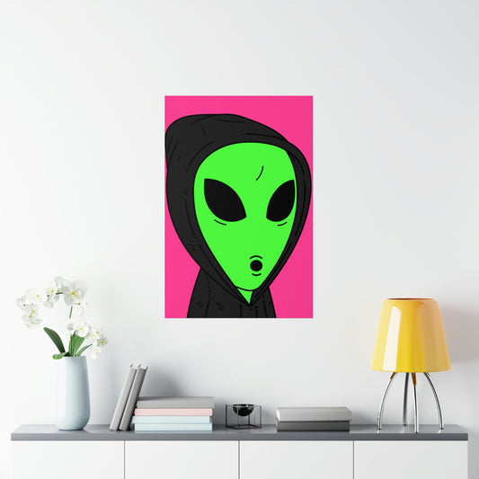 Carteles verticales mate anónimos de Anon Alien Visitor Premium 