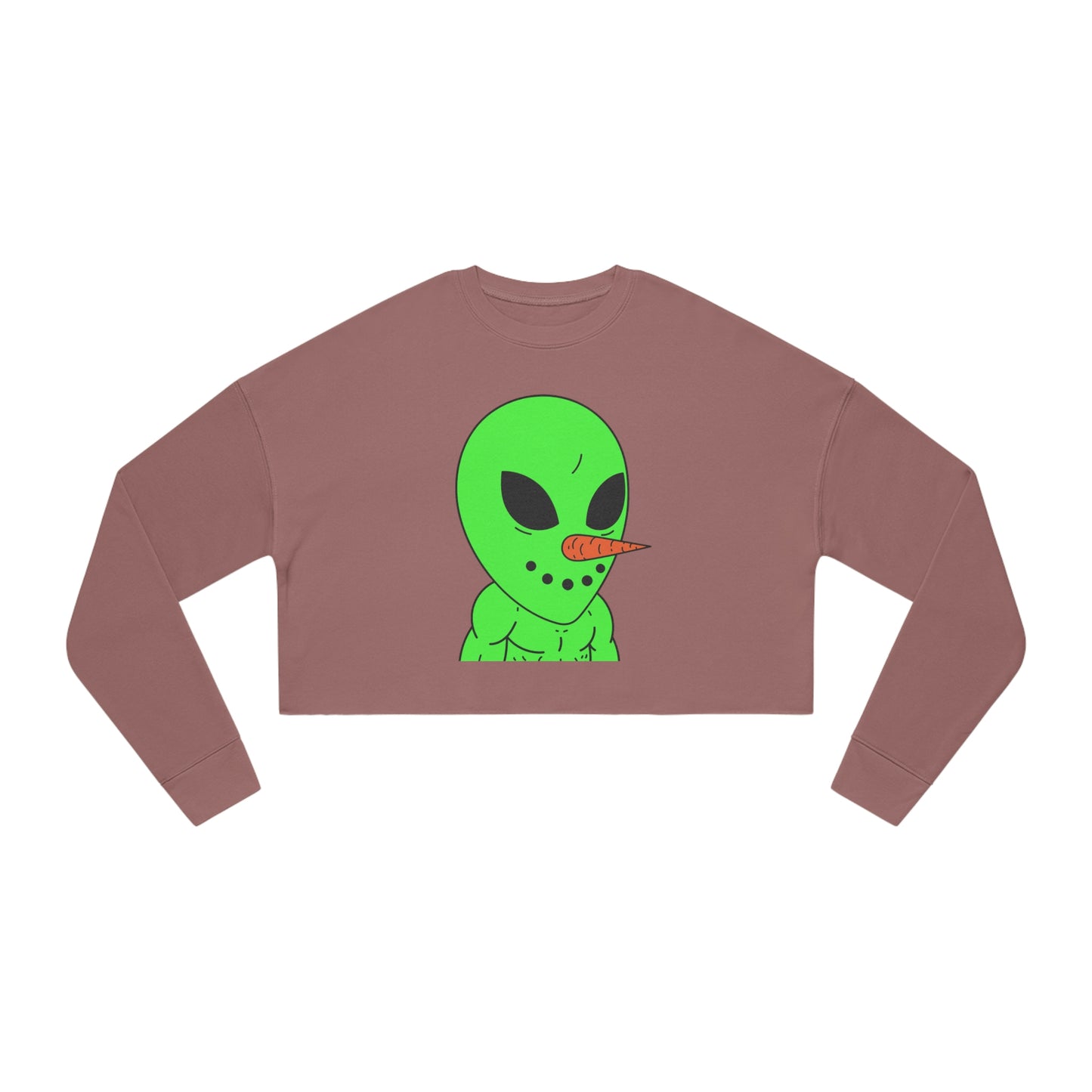 Veggie Visi Alien Vegetable Visitor Women's Cropped Sweatshirt