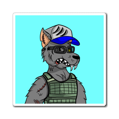 Army Vest Werewolve Cyborg Wolf Magnets