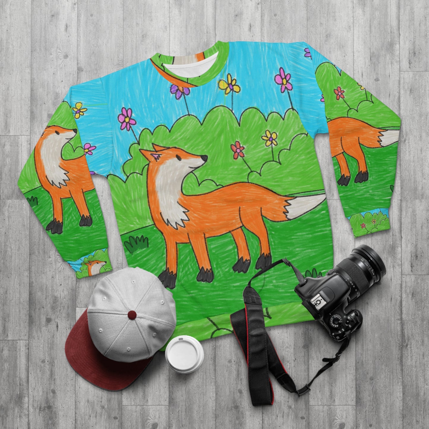 Fox Woodland Animal Foxy AOP Unisex Sweatshirt