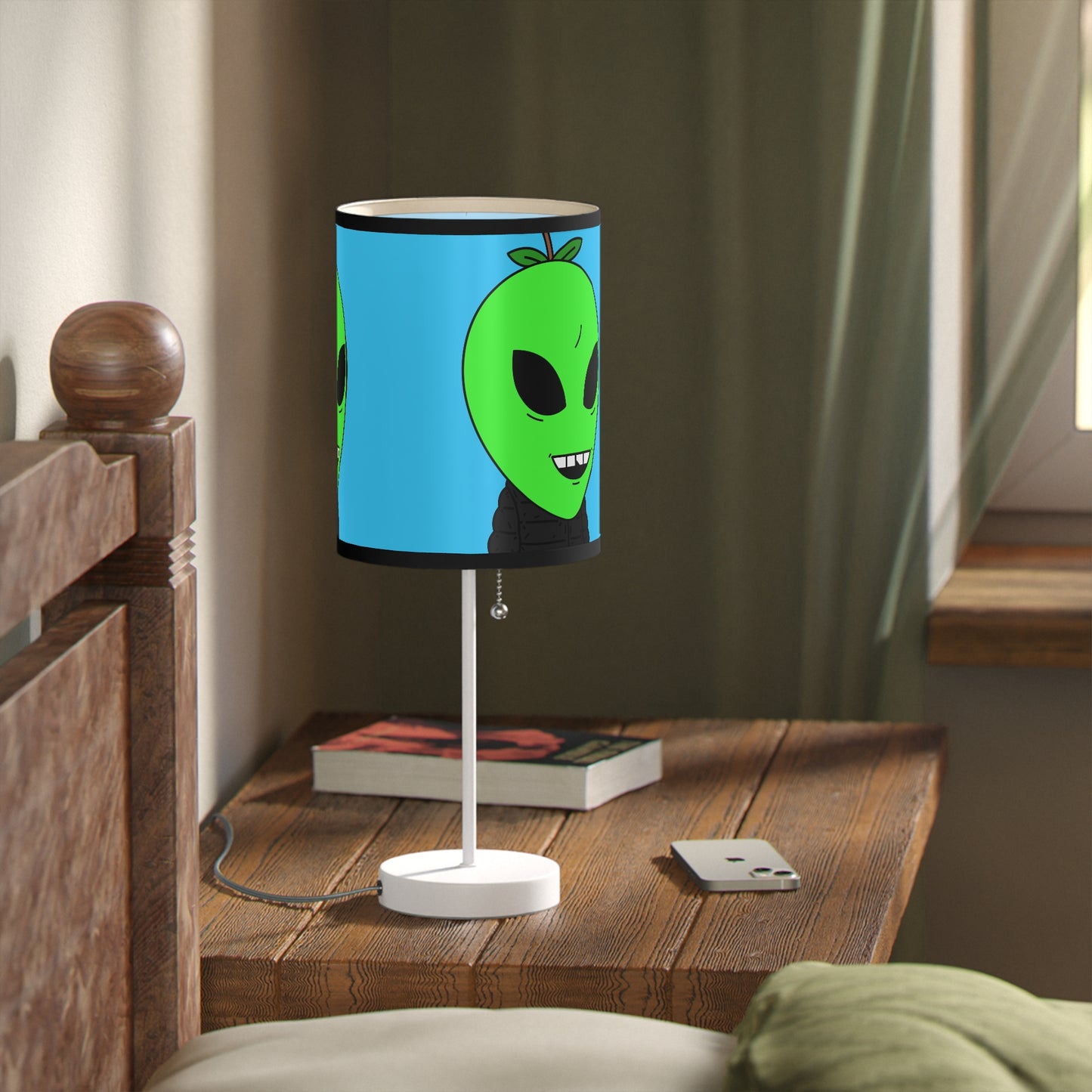 Green Apple Alien Lamp on a Stand, US|CA plug