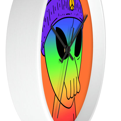 Peace Alien Pride Wall clock