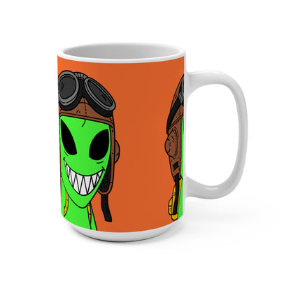 Aviator Space Force UFO Pilot Alien Flyer Mug 15oz