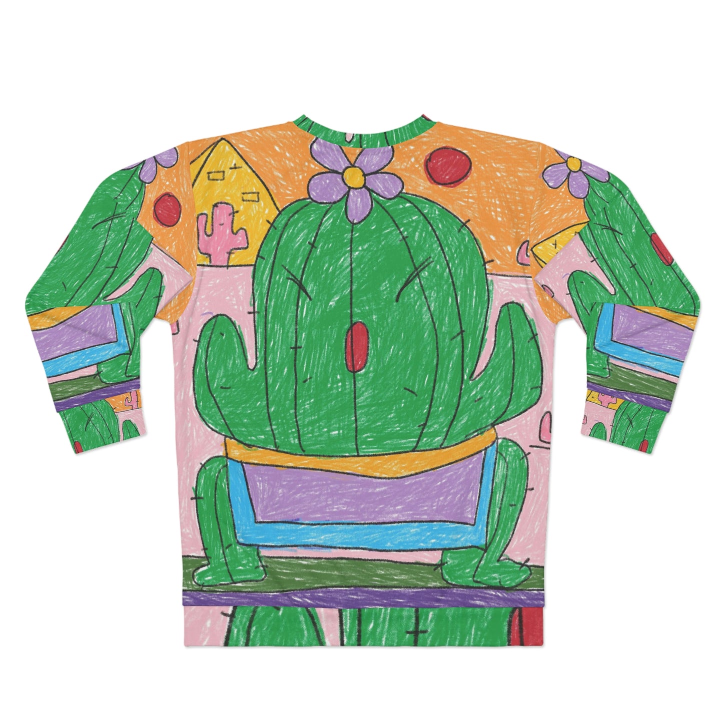 Sudadera unisex Desert Cactus Sumo Wrestler Graphic AOP