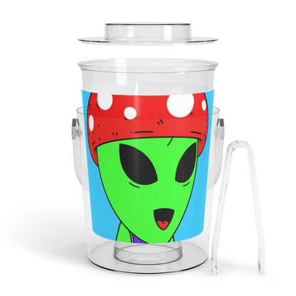 Red Mushroom Head Green Alien Purple Visi sport Jersey Visitor Ice Bucket with Tongs