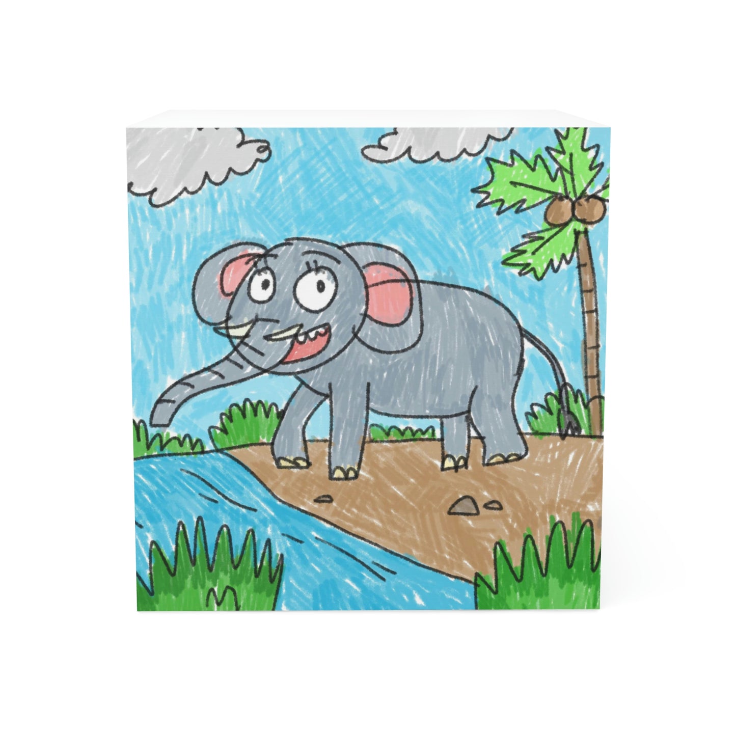 Elefante Elephant King Safari Animal Note Cube