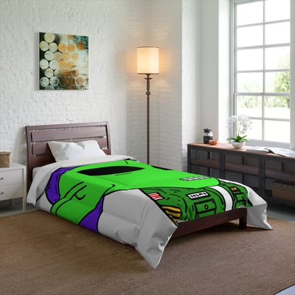 Green Military Army Jacket pointy ear Visitor Alien Bed Comforter