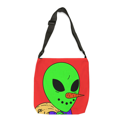 Money Bank Bag Snowman Green Visitor Alien Adjustable Tote Bag (AOP)