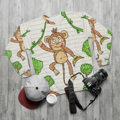 Graphic Monkey - Fun Zoo Clothing for Ape Lovers AOP Unisex Sweatshirt