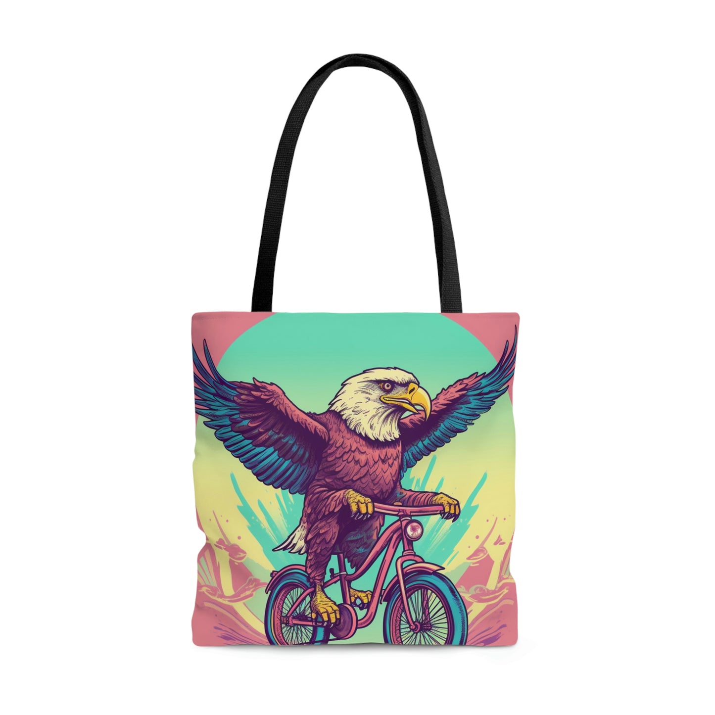 Bicycle Bike American Eagle Biker Graphic Tote Bag (AOP)