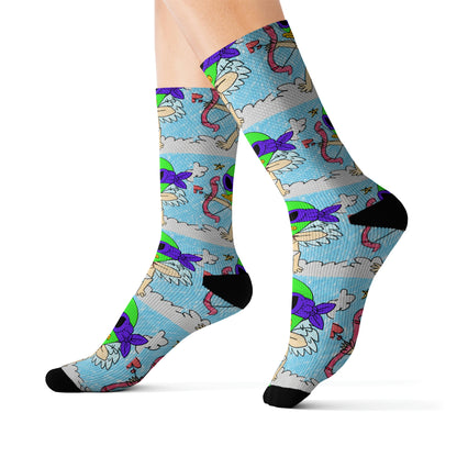 Valentine Alien Visitor 751 Sublimation Socks