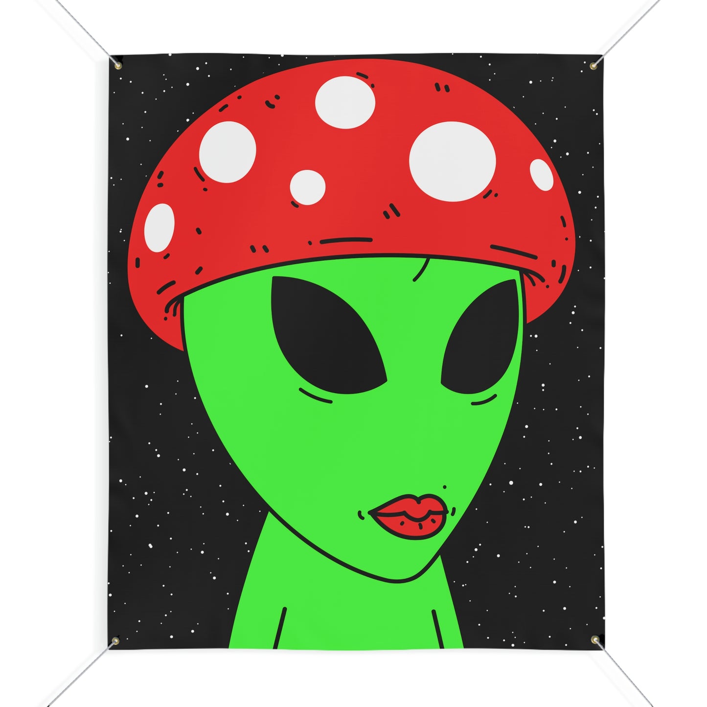 Mushroom Galaxy Alien Star Matte Banner