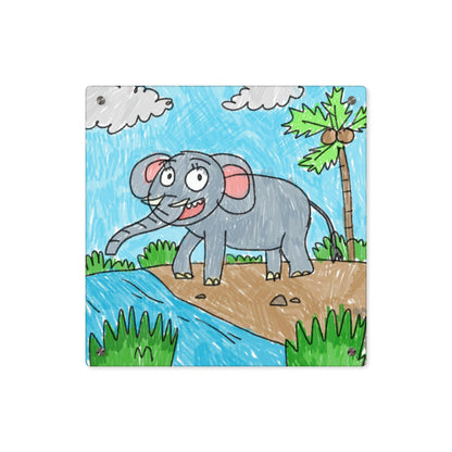 Elefante Elephant King Safari Animal Acrylic Wall Art Panels