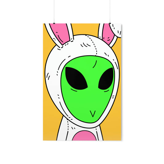Bunny Easter Rabbit Alien Visitor Premium Matte Vertical Posters