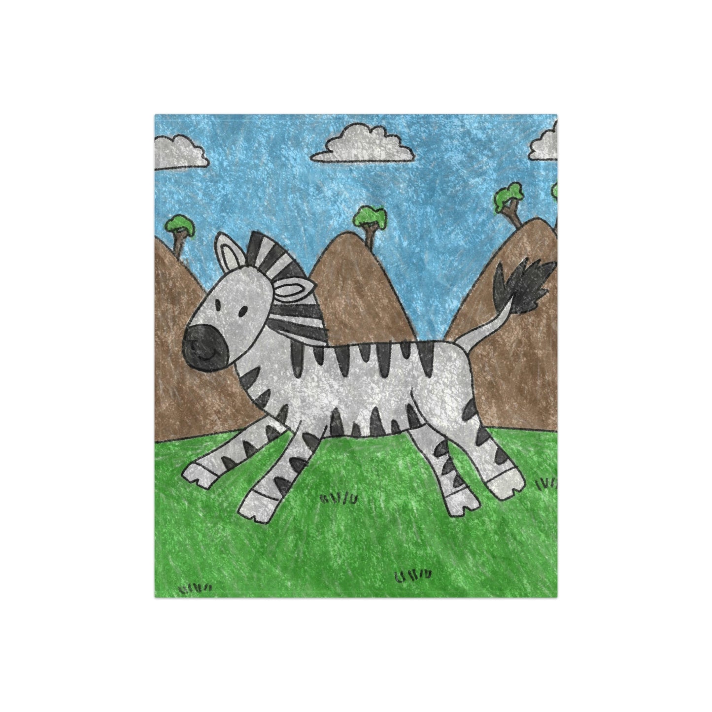 Zebra Graphic Hipster Zebra Animal Crushed Velvet Blanket