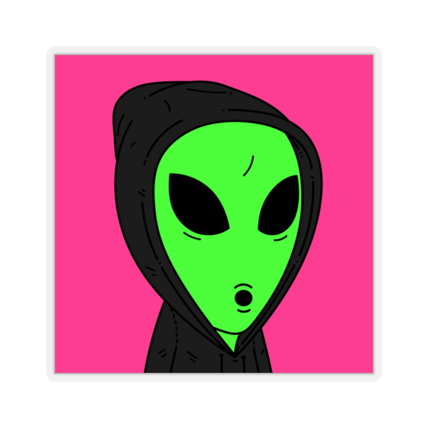 Anonymous Anon Alien Visitor Kiss-Cut Stickers