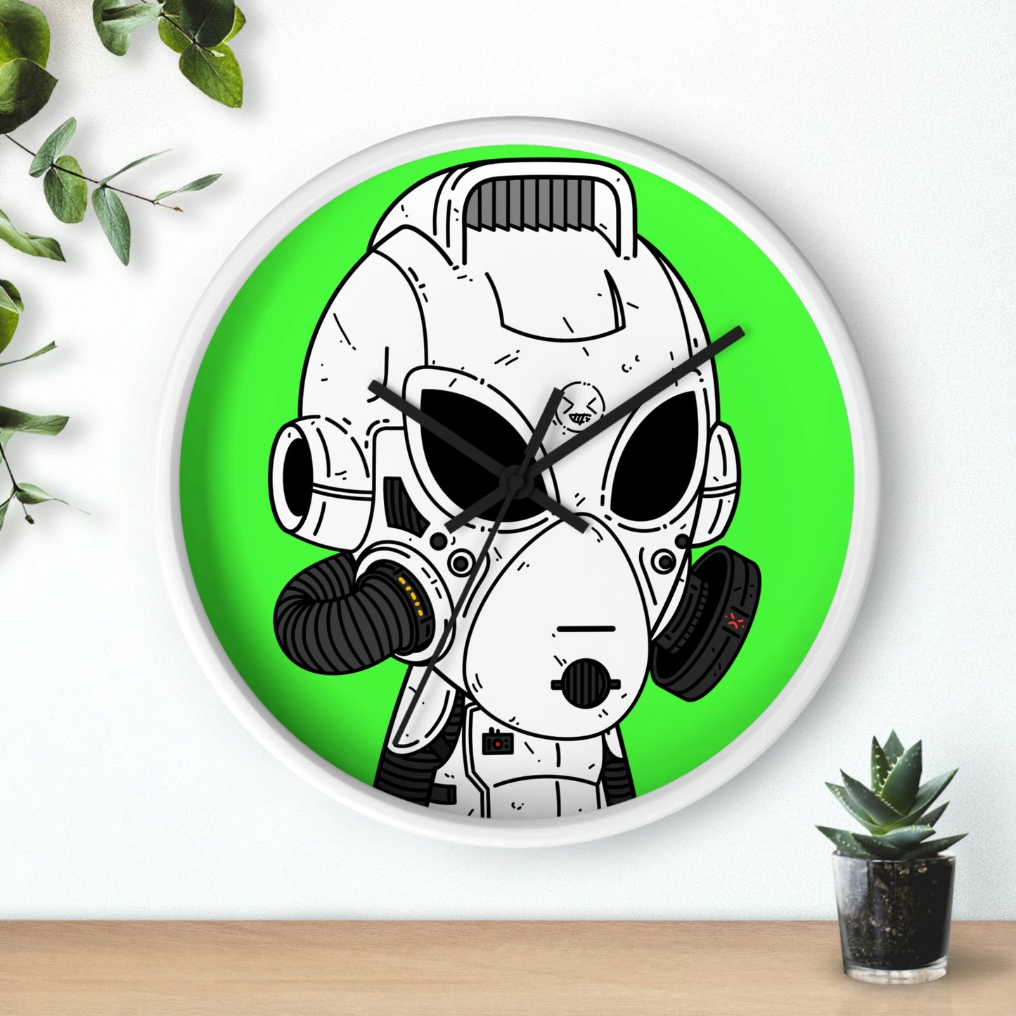 Alien LOL Visitor Wall clock