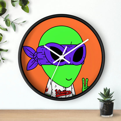 Purple Ninja Peace Visitor Jersey Alien Wall clock