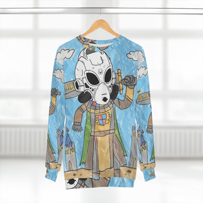 Robot Anime Large Sword Warrior Battle Alien LOL Visitor AOP Unisex Sweatshirt