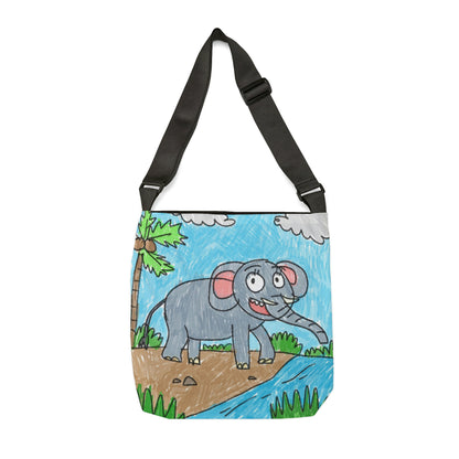 Elefante Elephant King Safari Animal Bolsa de mano ajustable (AOP) 