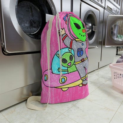 Veggie Visi Alien Vegetable Visitor UFO Laundry Bag