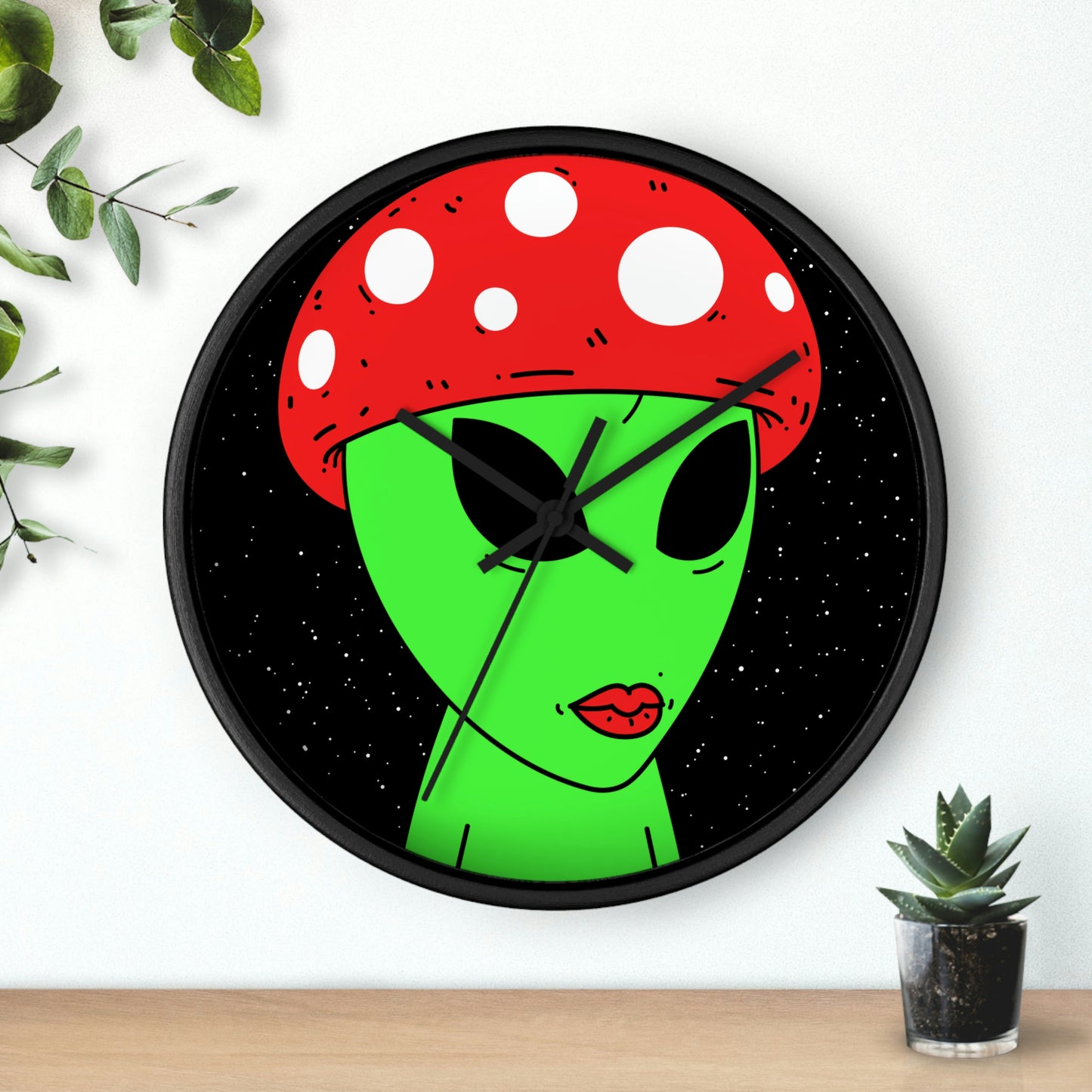 Mushroom Galaxy Alien Star Wall clock