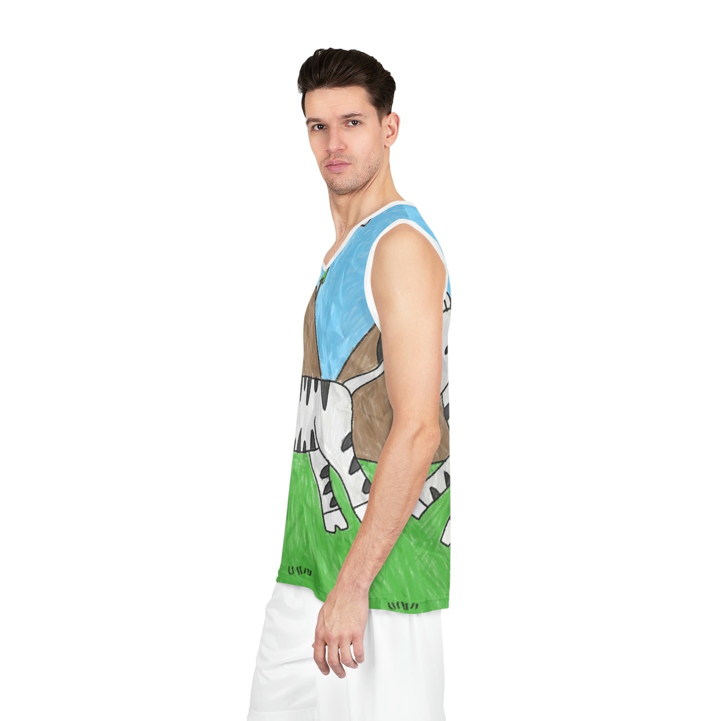 Zebra Graphic Hipster Zebra Animal Basketball Jersey (AOP)