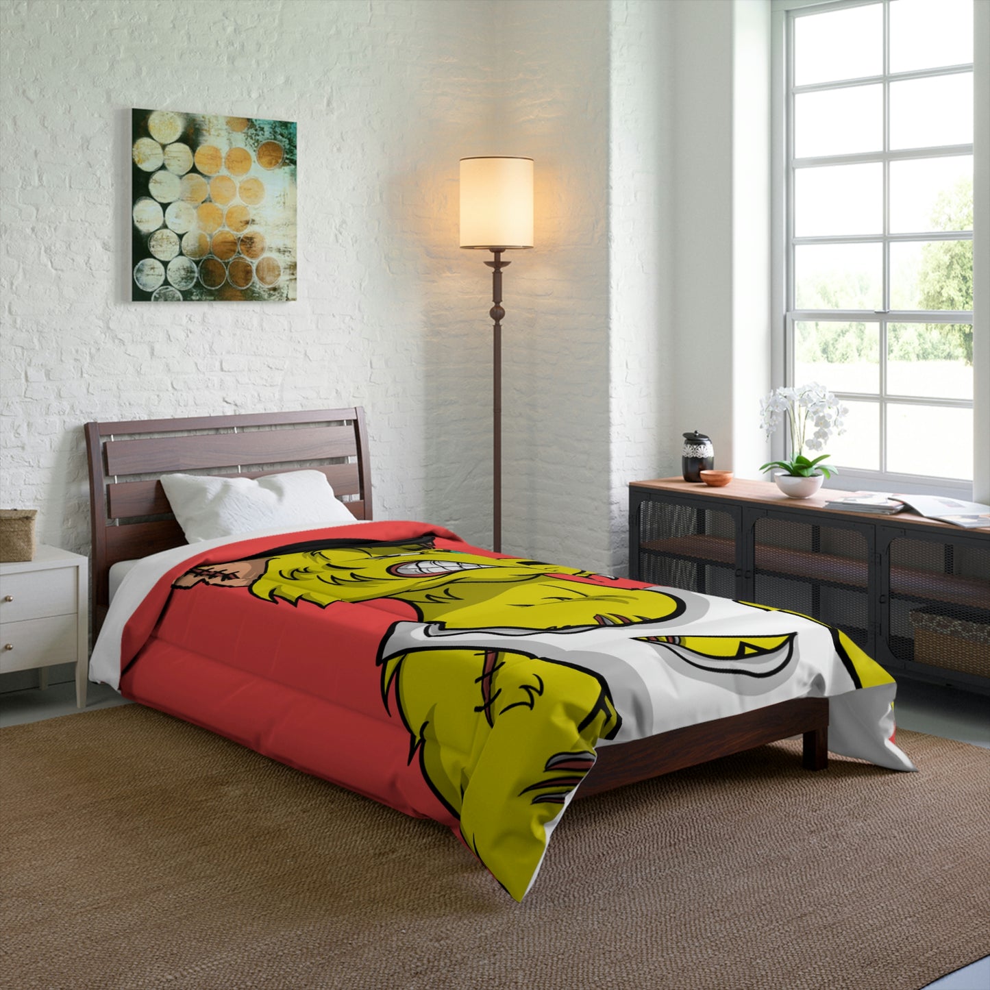 Top Hat Werewolve Cyborg Wolf Graphic Comforter