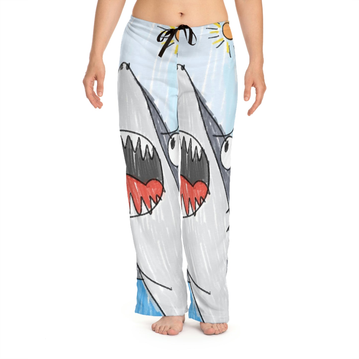 Shark Jaw Teeth Attack Ocean Sea Creature Women's Pajama Pants (AOP)