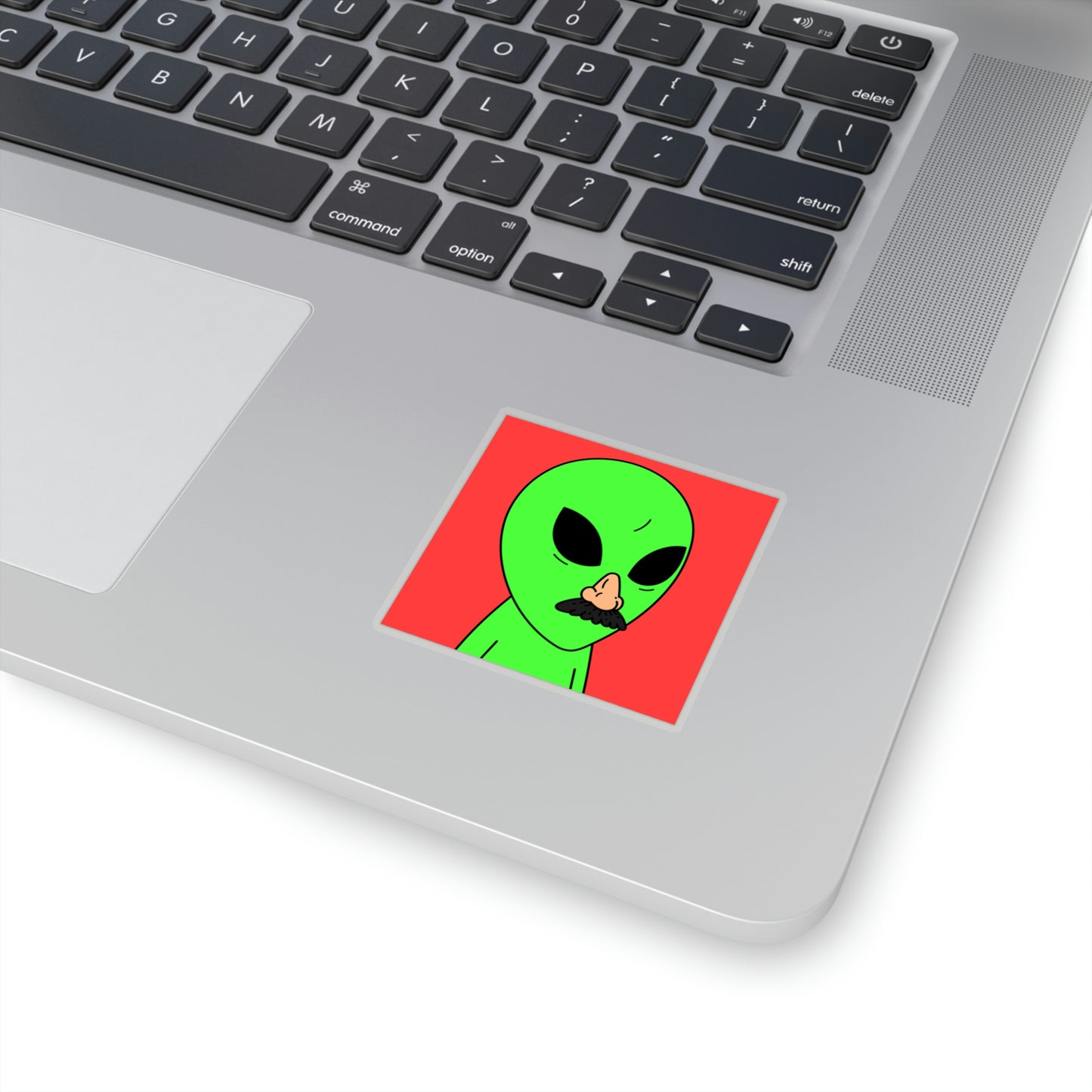 Fake Alien Human Mask Kiss-Cut Stickers