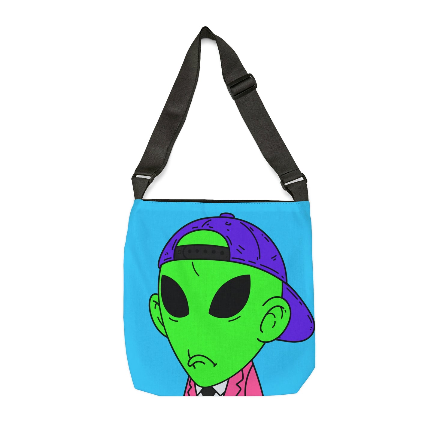 Moody Alien Visitor Adjustable Tote Bag (AOP)