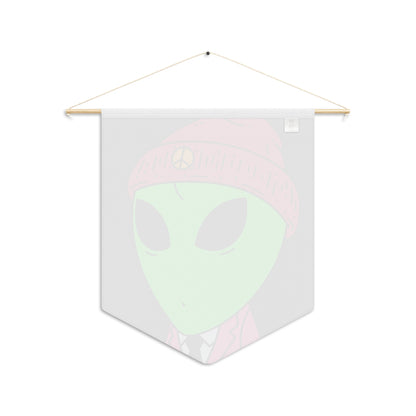 Pink Peace Hat Suit Green Alien Visitor Pennant