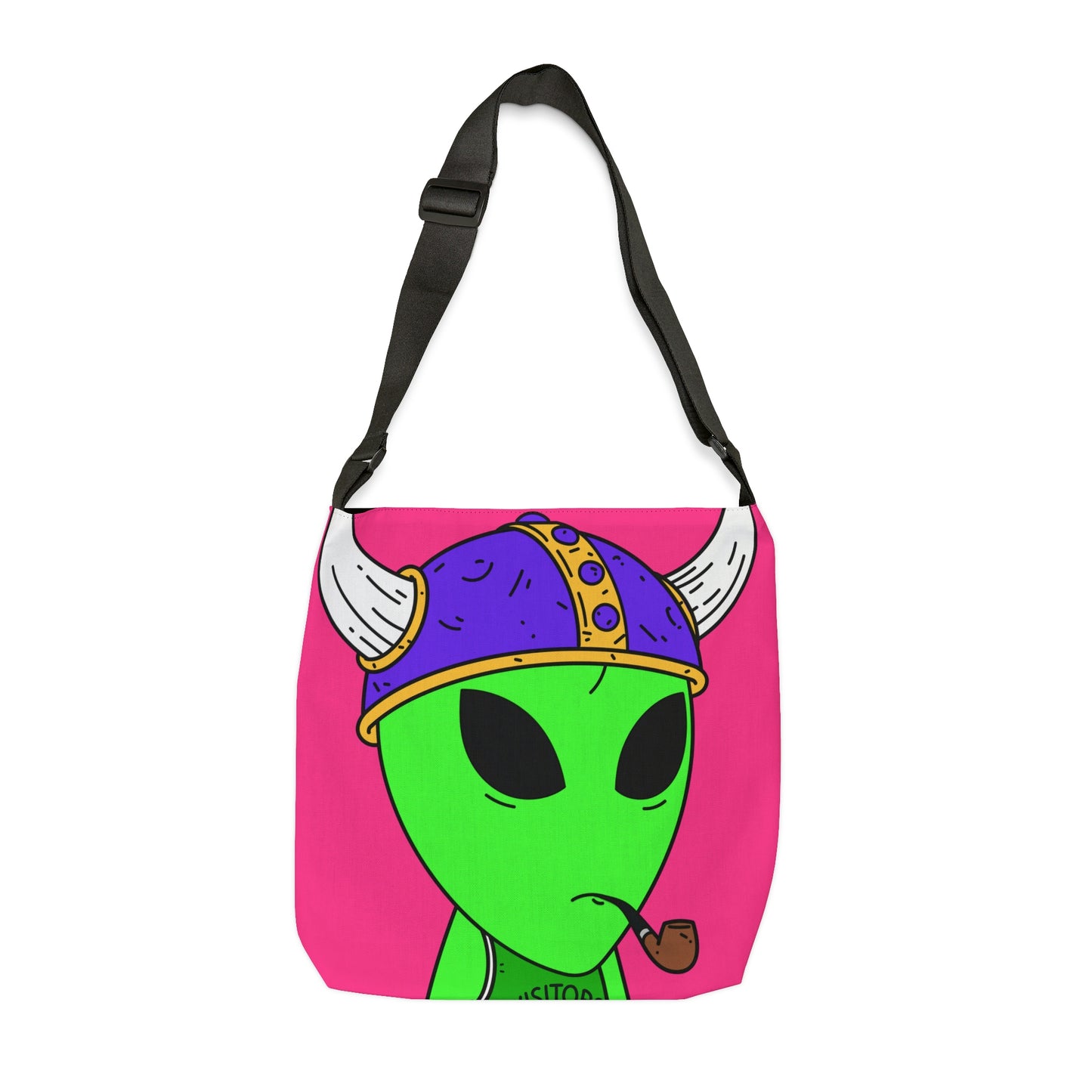 Viking Pipe Visitor Alien Adjustable Tote Bag (AOP)