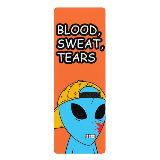 Blue Blood Visitor Alien Cartoon Rubber Yoga Mat - Visitor751