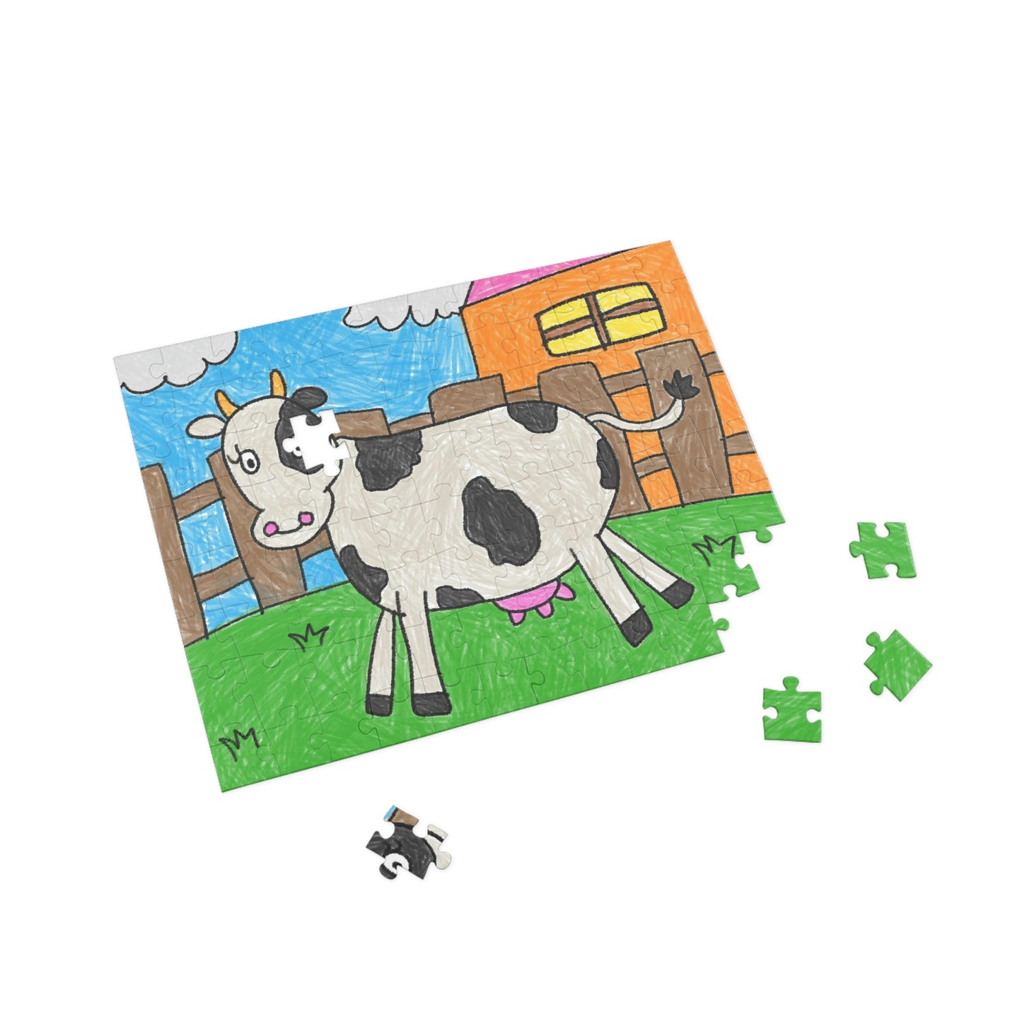 Cow Milk Farm Animal  Character Puzzle (96, 252, 500, 1000-Piece)