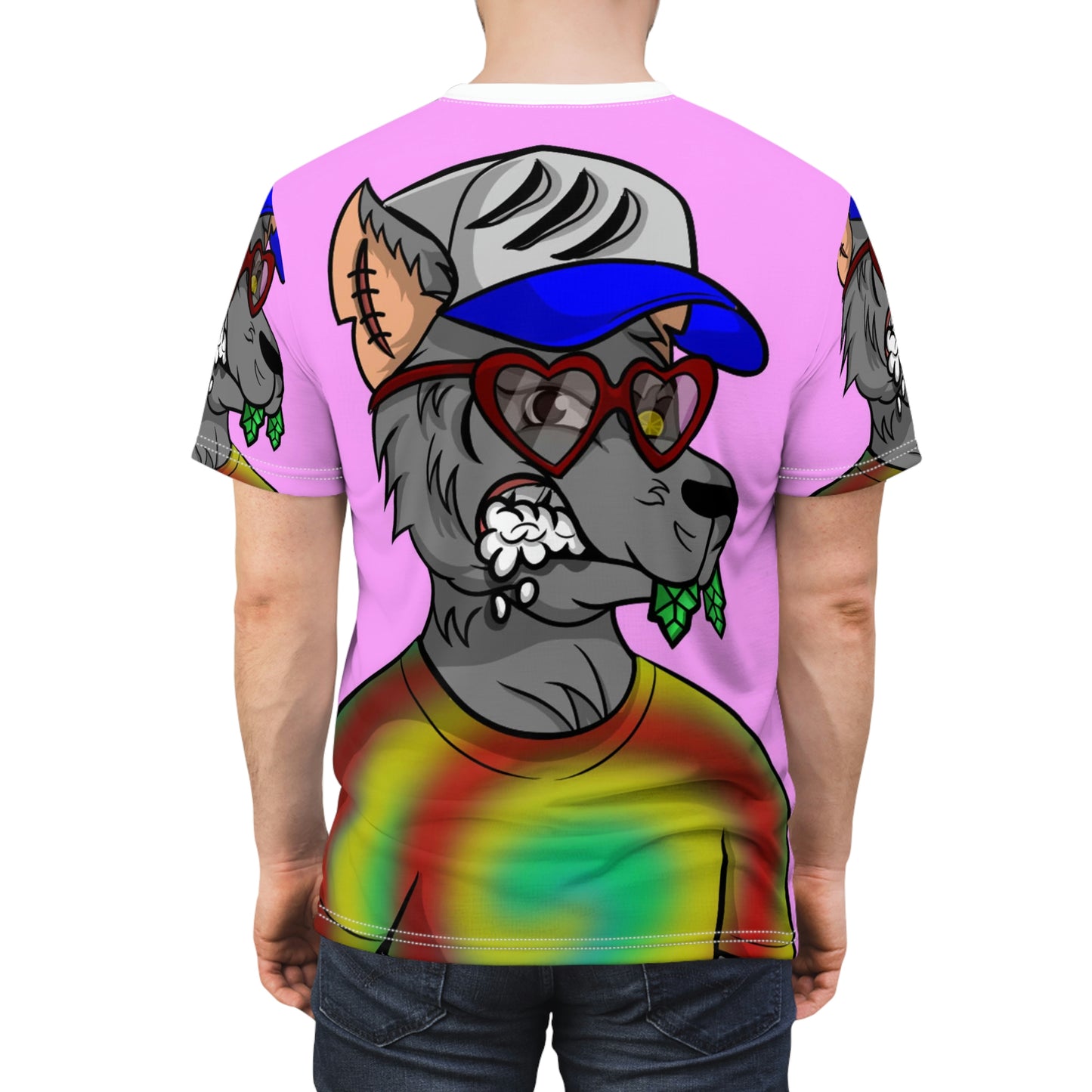 Wolf Love Heart Cyborg Unisex AOP Cut & Sew Tee