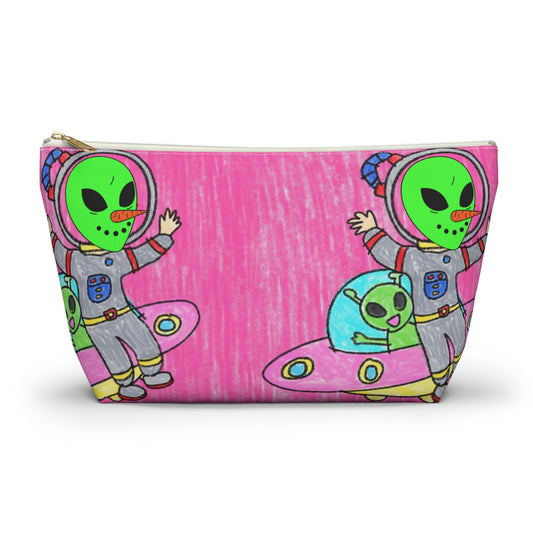 Veggie Visi Alien Vegetal Visitante UFO Bolsa de accesorios con parte inferior en T 