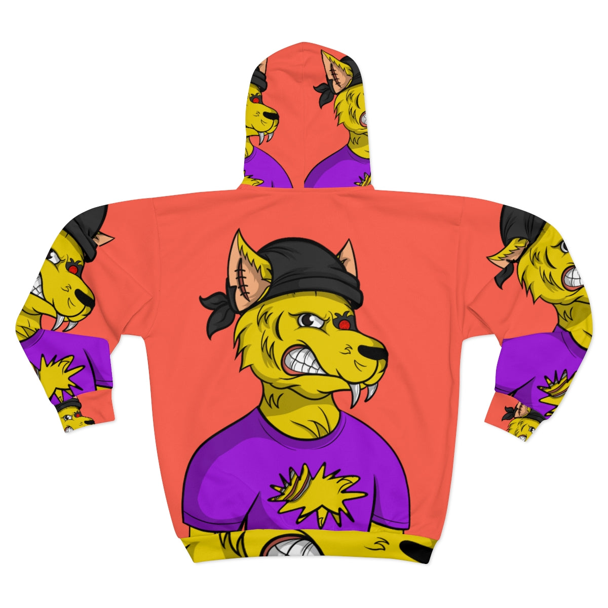 Hype Dog Animal Agressive AOP - Sudadera con capucha unisex con cremallera 