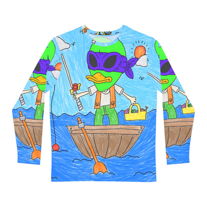 Fishy Alien Fish Catcher Visitor 751 Fishing Men's Long Sleeve AOP Shirt