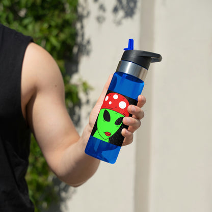 Mushroom Head Green Alien Visitor w/ Red Lips Kensington Tritan™ Sport Bottle, 20oz